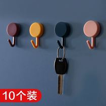 Strong incognito hook 10-pack kitchen bathroom hook punch-free self-adhesive coat hook