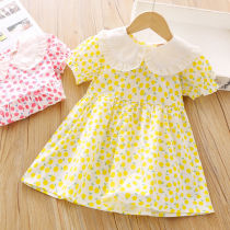 Girl Dress Summer 2020 new childrens clothing princess dress baby baby doll collar fairy dress foreign style childrens skirt Cotton