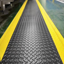 Custom workshop floor mat Factory anti-static floor mat Wear-resistant industrial warning mat PVC thickened shock absorption non-slip mat