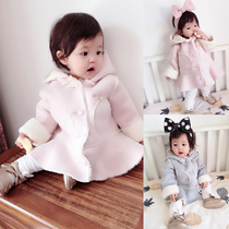 Girls thick coat 2018 winter clothes new children plus velvet autumn and winter cashmere baby children Korean version of tide clothes childrens clothing