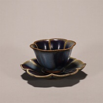 Old Tibetan Jun glaze flower cup H-5720