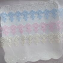 Baby clothes accessories macaroon color fine mesh embroidery lace width about 11cm