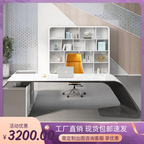 President Manager Desk Fashion Brief About Big Bandai Light Lavish Baking Lacquer Table And Chairs Creativity Competent Desk Can Customize Hot Sell
