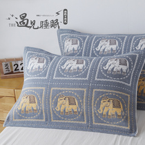 Pure cotton five-layer gauze pillow towel Couple single pillow towel Four seasons universal soft and comfortable Nordic Gauze pillow towel