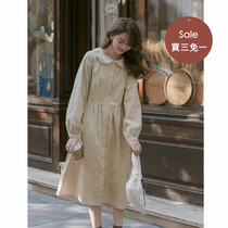 Buy three-free-one-twilight double Peter Pan collar lamp Core suede one-piece dress Springwinter doll collar dress Children 2022