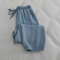 Literature and art sentiment thin eight pants factory women wear jeans summer loose Harlan nine pants tide