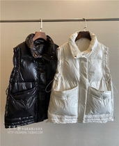 KOU Standard 90 White Duck Down Fashion Cloak Loose Skinny Down Jacket Vest Ladies Coat