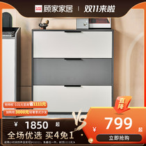 Gujia home Modern simple ultra-thin shoe cabinet environmental protection design home large capacity storage entry shoe cabinet XJ