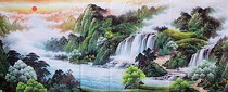 Chinese painting Calligraphy Landscape painting Landscape Chinese painting Feng Shui painting Small eight feet color landscape cornucopia Cost price YSX96