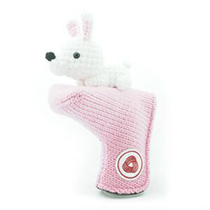 AMIMONO Aimale_Handwoven cute white rabbit golf pusher cover (P604-B)