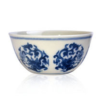 Taiwanese pottery artist Li Cunren Cunren Tang hand-painted blue and white porcelain antique tea cup