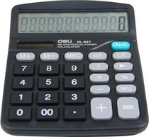 Del 837ES calculator 12-bit solar calculator dual power computer