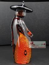 Wonderful glazed glaze ornaments bookcase glaze gifts transparent craft ornaments Qing Dynasty glazed doll