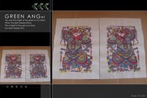 Beach head New Year painting Door god Qin Qiong Jingde face two Baoji in addition to evil pure handmade local characteristics of paintings