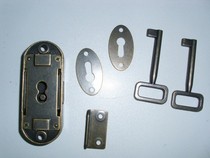 Antique built-in drawer cabinet lock long pole door lock heaven and earth lock