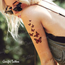 Gaffy tattooed Color butterfly tattooed with waterproof female scarred arm sexy tattoo simulation