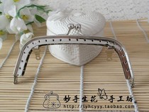 Special ~ ~ manual DIY oral gold material bag accessories 12CM silver-coloured arched T-bar gold double hanging ear