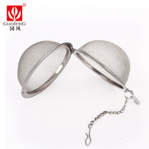 National Wind 304 Stainless Steel Seasoning Ball Bag Home Big halogen material box Boiling Soup Filter thickened Tea filter