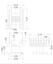 Large quantity discount transformer inductor EI28 EE28 vertical 8 8 8 bagel frame