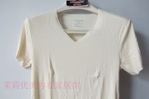 Counter rich underwear mens short sleeve modal viscose fiber skin-friendly vneck base shirt