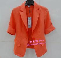 Les Rera 2021 New Korean version of cotton linen small suit women jacket short Joker slim slim short sleeve 053