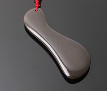Natural brown Xuanhuang Sibin Bianstone S-shaped gua sha plate Beauty multi-function massager Facial gua sha instrument