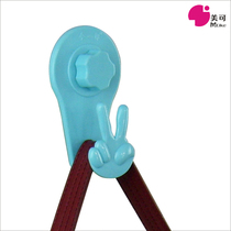 Can hook love creative clothes behind the door Suction cup Meikomeng cartoon suction film incognito hook Strong sticky hook