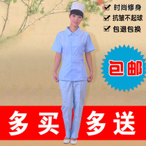 New Nightingale Nurse Suit Short Sleeve Round Neck Stand Collar Set Split Dress FNX-03