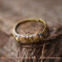 Qing Dynasty Tibetan area old Torto ring paste Super run auspicious people to keep safe antique collection