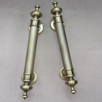 Door wooden door glass stainless steel handle Ming suit modern simple antique Chinese aluminum alloy large door handle 305