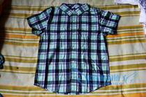 US buy back Gymboree gold baby boy plaid short sleeve shirt baby Summer cotton Europe and America