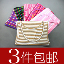 Middle-aged vest womens summer pure cotton underwear Womens middle-aged sleeveless fat plus size loose mom summer plus size