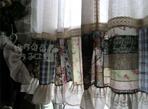 Left-hand vegetated right hand flowing years ~~ linen hand-patchwork curtain customization