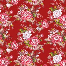 Reading wrapping paper No 6 (red flower quilt pattern paper with 10 sheets of the same style)