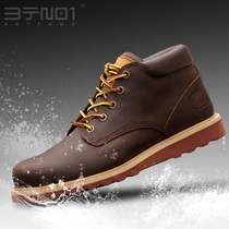 Clearance waterproof breathable ultra-light version of mens leather shoes British work boots Martin boots leather mens shoes soft leather shoes