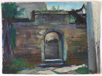 Energy Oil Painting 8 open scenery Writing raw in Anhui Wuyuan Hongcun Lower township Write a rural scenery color oil painting