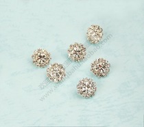 Shiny round Sunflower diamond buckle small crystal shirt buckle base shirt buckle childrens clothing decorative buckle crystal diamond buckle