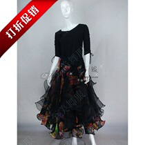  Zhimei dance clothes professionally customized national standard dance modern dance skirt Square dance skirt Ballroom dance short skirt large skirt 05