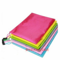Colorful beaded football pattern bag A- 4 file bag two layers canvas waterproof zipper bag mesh bag