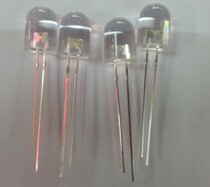 Factory direct environmentally friendly direct plug-in led 8mm round head transparent spotless white hair white long feet high