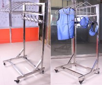 Refined mobile lead hanger X-ray protective clothing rack hanging 6 pieces of clothing bracing thickened stainless steel tailor-made cloak holder