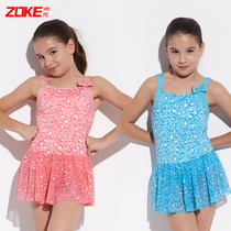ZOKE Conjoined Children Swimsuit Fashion Teenage Girl Dress Student Spa Swimsuit Swimsuit 113504508 Zhouc