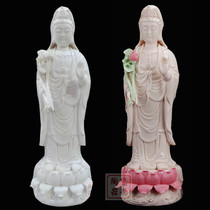 Multi-size Lilian Western Three Saints to Bodhisattva Dehua White Porcelain Buddha Statue Guanyin Statue Buddhist Supplies Ceramics