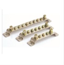 10-hole ground row specification 2 5*25 zero ground wire terminal grounding copper row ground row