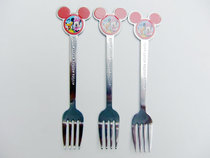 Stainless steel fork small three-tooth fork fruit fork fruit fork fruit sign bread fork western table fork cartoon fork