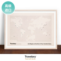 Travelege Traveler World Map Travel Location Labeling Creative Geotagging