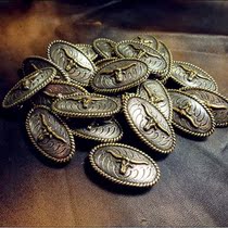 Leather Sculpture Leather Art Hardware Ancient Silver Decorative Buckle Chaeubu Silver Dot Golden Tango Golden Tango Grain Cows Head Chaab Buttons