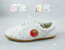 Xingwutang head layer soft cowhide Taiji shoes training shoes leather beef tendon bottom breathable Tai Chi summer canvas
