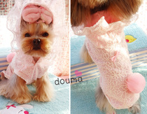 BABY Flowers Side Pets Clothes Puppies Teddy Yorkshire Clothes Spring Summer Dress Lace Clothes Lace Clothes