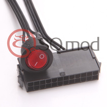 Power extension 24P Start connection switching line with switch red light Self lock 50CM boat type spot